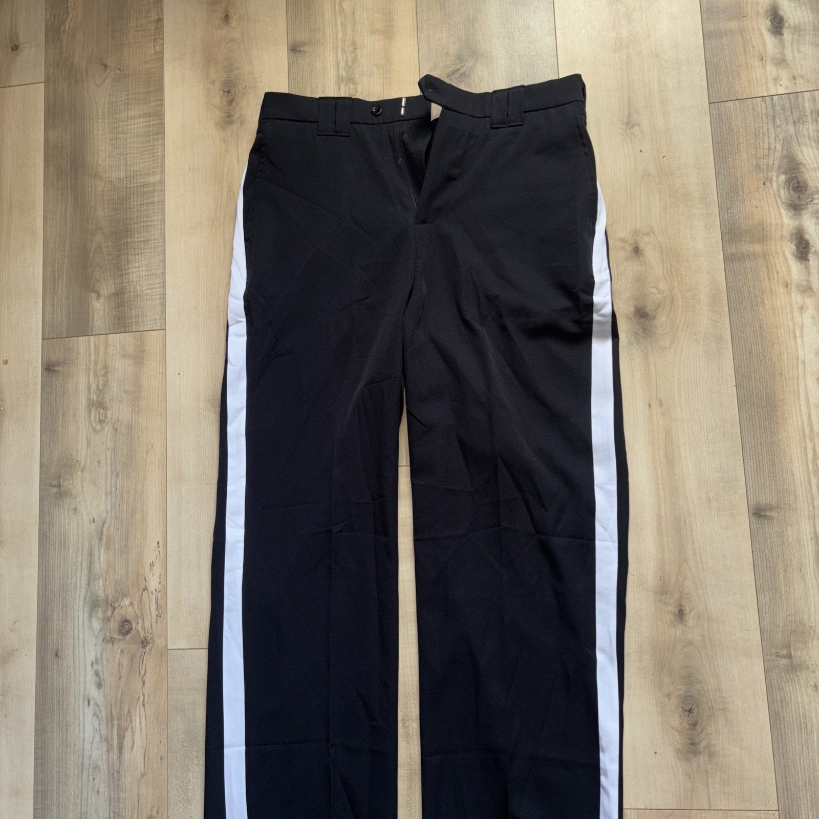 Pantaloni da calcio uomo Cliff Keen leggeri neri righe bianche taglia large (34)