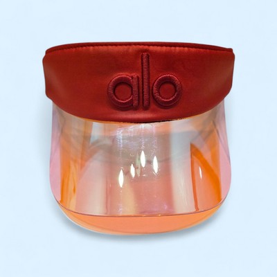 ALO Yoga AIRLIFT SOLAR VISOR Get your @@aloyoga solar visor hat with holographic brim and  main image 3