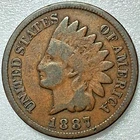 1887 Indian Head Cent Penny