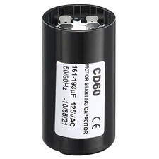 2Pack Motor Start Capacitor 161-193uF/Mfd 125V 50/60Hz CD60 for Motor Running
