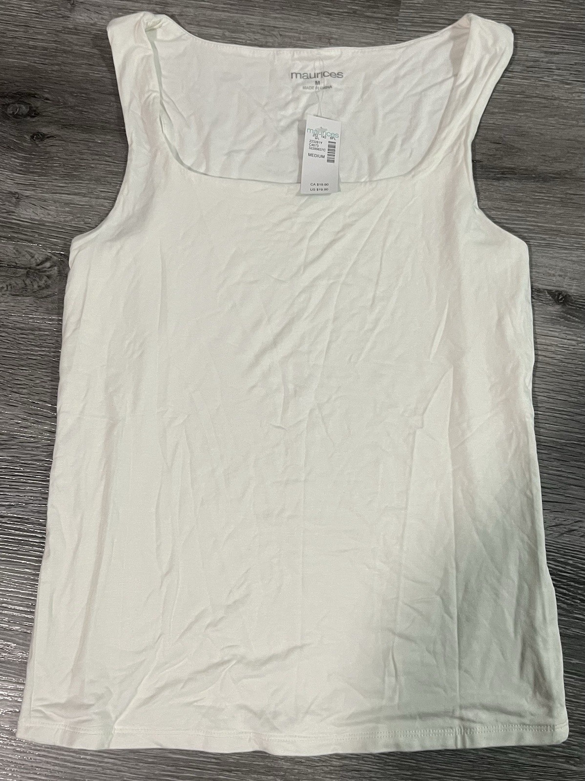 Brand New White Maurice’s Women’s Tank Top Size Medium