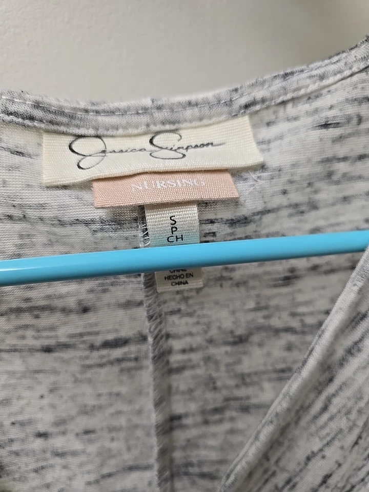 Jessica Simpson Nursing Maternity Open Blouse One Button Women's Size Small - Image 3 of 4