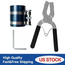 Piston Ring Compressor 2-1/8" to 7" Engine Piston Installer Tool with Wrench