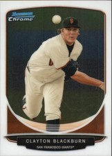 2013 Bowman Chrome Mini Baseball Card #190 Clayton Blackburn 