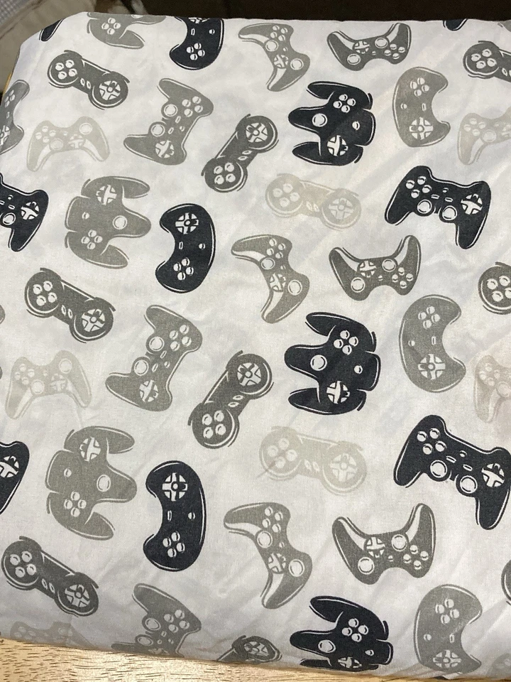 Funda de almohada de sábana plana completa para controladores de juegos para jugadores mezcla de algodón negro blanco azul Foto 2 de 3