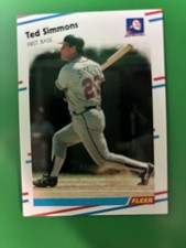1988 Fleer Ted Simmons Atlanta Braves #549