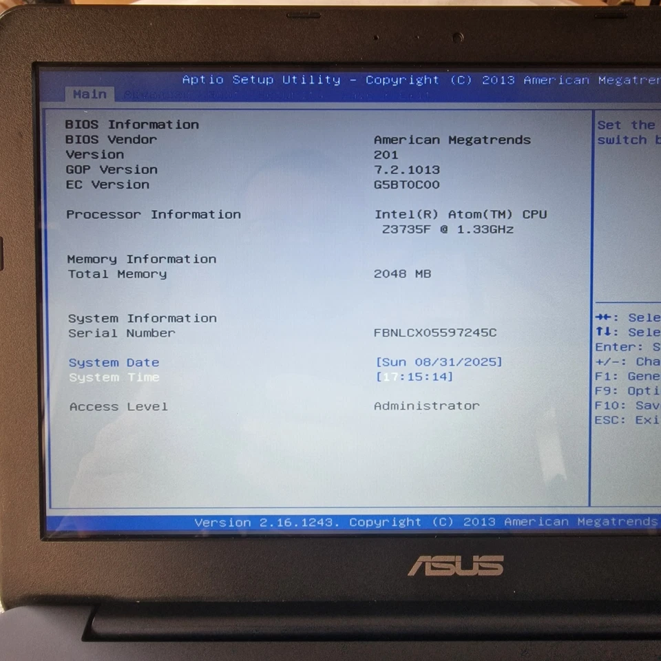 Asus X205T, Intel Atom Z3735F, 11.6", 32Gb eMMc, 2Gb RAM, TESTED TO BIOS (204) - Image 2 of 4