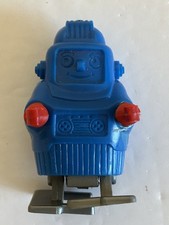 Vintage 1960s Robot Wind-up Walking Space Toy Sci Go No Key Blue Red Made Japan