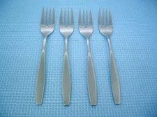 International TODAY Set of 4 NEW Salad Forks 6 3/4" Stainless Deluxe Flatware.