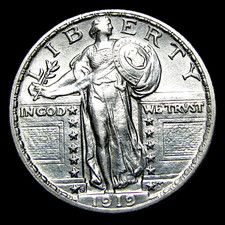 1919 S 25c Standing Liberty Silver Quarter Philadelphia