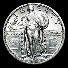 1919 S 25c Standing Liberty Silver Quarter Philadelphia