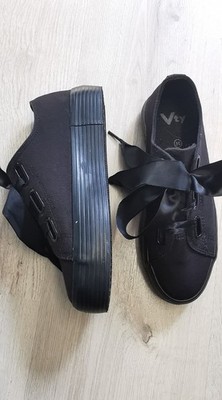 Damen Plateau Sneaker Vty Deichmann Schuhe Schnürer Halbschuhe Gr. 36 Neuwertig