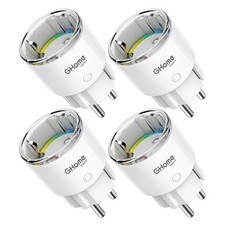 GHome Smart WLAN Steckdose Strommessung Mini 10A 4er Set 2,4GHz