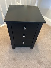 black bedside cabinet. Good condition. 40cm x 60 cm