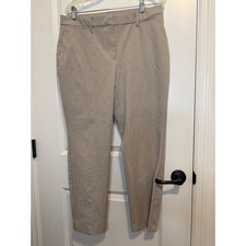 J. Jill Trousers Women 12 Tan Excellent Beige Ankle Slim Professional Pants