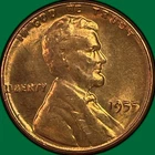 1955 Poor Man's Double Die Lincoln Wheat Cent Brilliant Uncirculated BU #42250