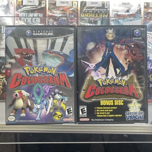 Pokemon Colosseum & Colosseum Bonus Disc for Nintendo GameCube Complete CIB