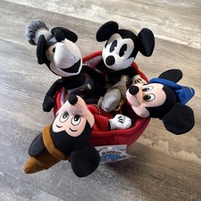 Disney Bean Bag Plushes - 70th ANNIVERSARY MICKEY BEAN BAG SET  4 Mickeys  NEW