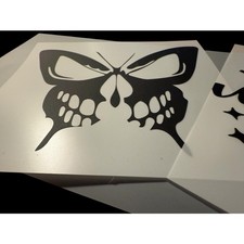Butterfly/Skull Window Sticker5 x 4 1/4