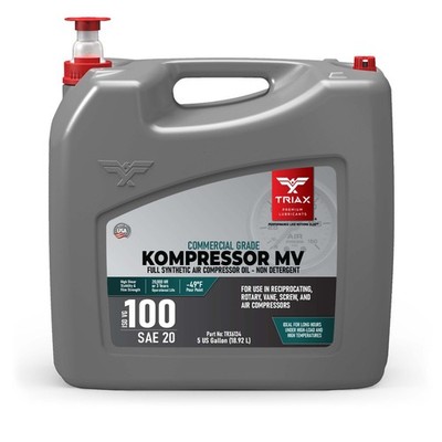 TRIAX Kompressor MV 100 (SAE 30) Full Synthetic Air Compressor Oil (5 Gallon)