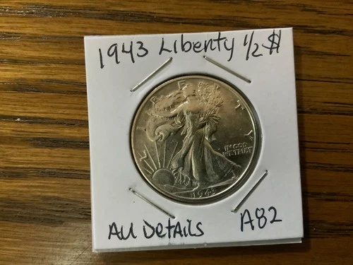 1943 WALKING LIBERTY HALF DOLLAR HIGH GRADE COIN  AU Details A82