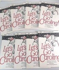 Set of 8 Vintage Christmas Song Books - Let's Go Caroling! Lillenas MC-219 Lot