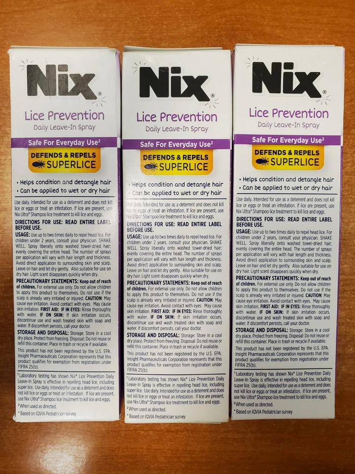 3 Pack: Nix Kids Lice Prevention Daily Leave-In Spray (Exp. 11/30/25) (0332)-D2 - Image 3 of 4