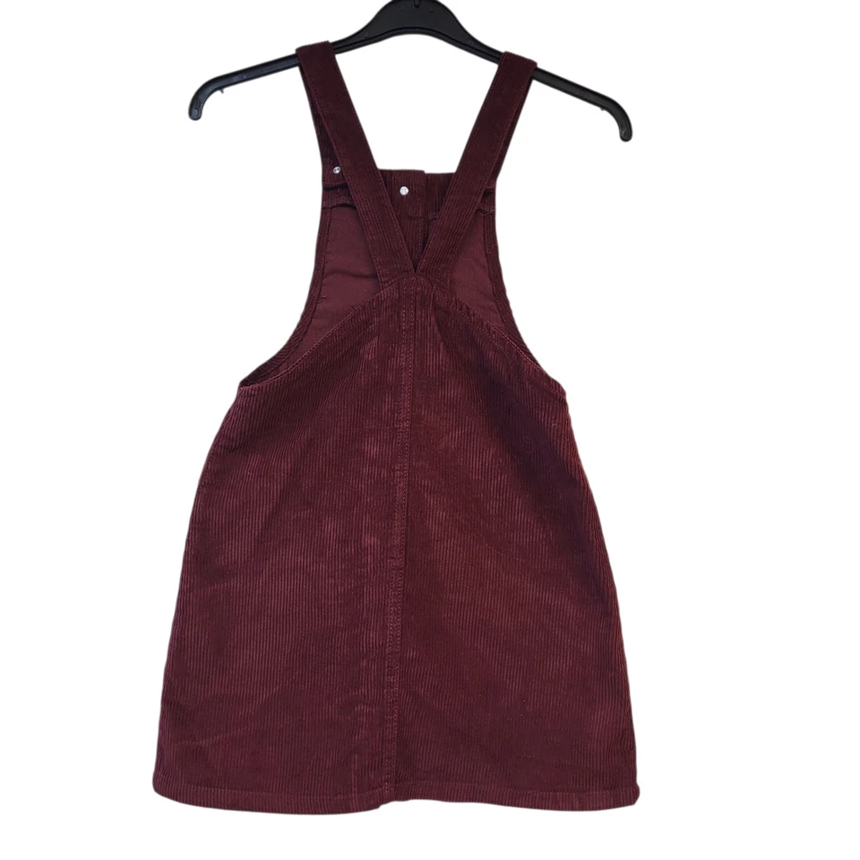 Miss Evie Burgundy Corduroy Pinafore Dungaree Dress UK Girl's Age 8-9 W26 - Image 2 of 4