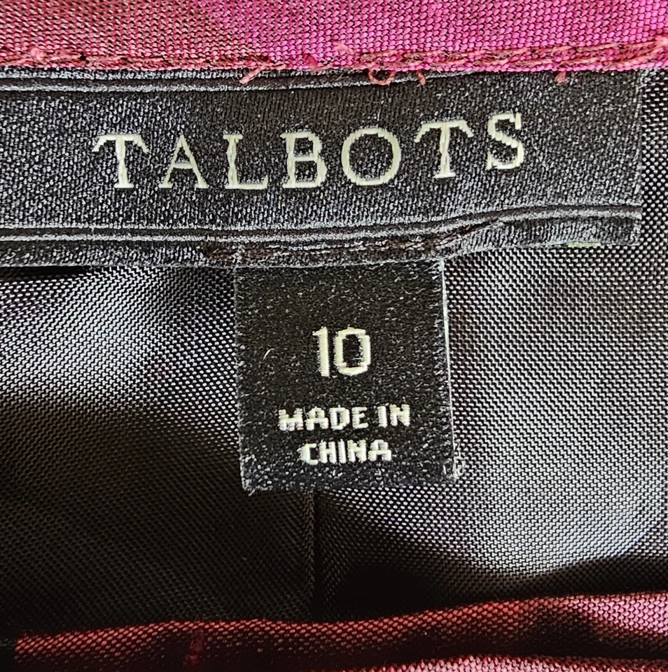 Talbots Womens Shirt Top Blouse Size 10 3/4 Sleeve Round Neck Silk - Image 2 of 4