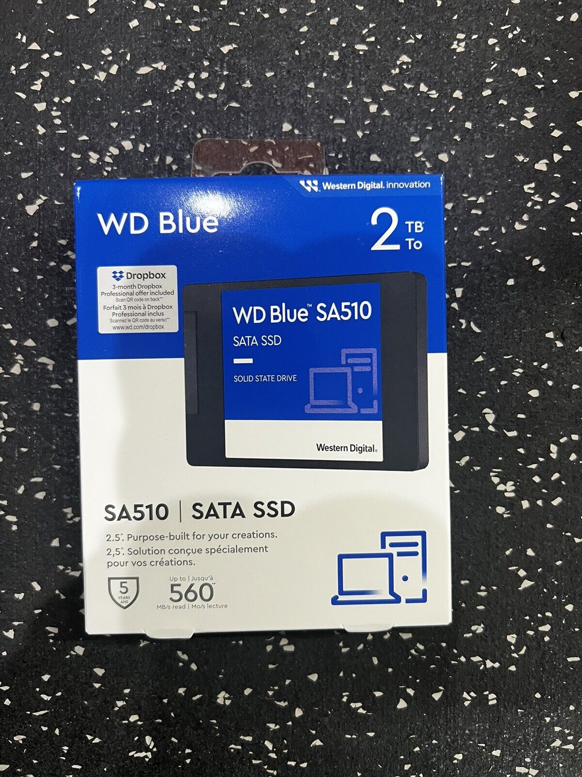 Høre fra krig Absorbere Western Digital Blue 3D NAND 2TB Internal 2.5" (WDS200T2B0A) SSD for sale  online | eBay