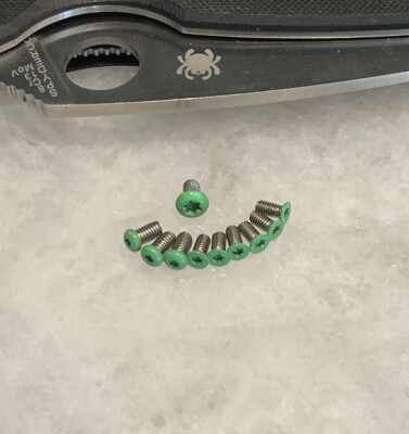 Neon Green Screws Set For Spyderco Persistence Tenacious Resilience Pocket Knife
