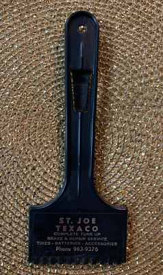 Vintage St. Joe Texaco Evansville, IN Advertising Ice Scraper Made In USA By BSS