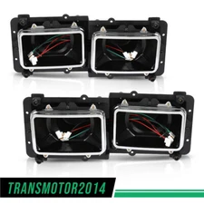 Fit For 1989-03 Freightliner FLD 112 120 Left&Right Pair Headlight Housing Bases