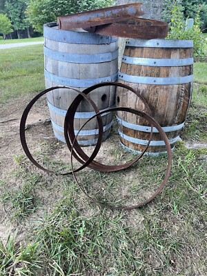 Rusty Barrel Ring, Genuine Whiskey Bourbon Metal Ring, Crafts, Decor, Bar