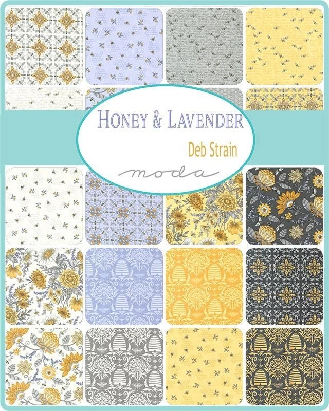 Moda Honey & Lavender Layer Cakes 10" Squares 42 Piece Assorted by Deb Strain - Image 3 of 4