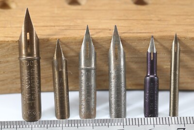 Vintage Joseph Gillott Stiftfedern, 10 verschiedene Typen, UK-Verkäufer