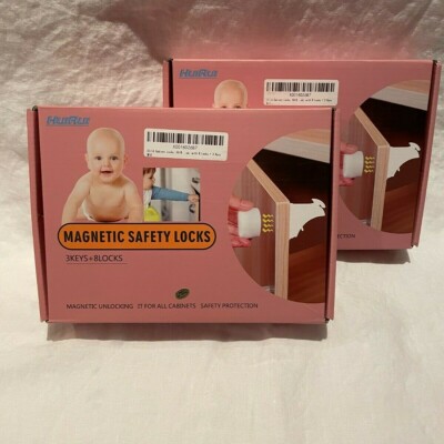 New Lotof2 Safety Magnetic Cabinet Baby Safety Locks, 8 locks 3 keys each