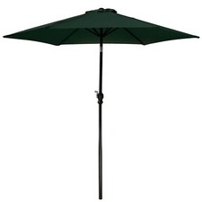 Elevon 9ft Outdoor Patio Umbrella Market Stripe Push Button Tilt Crank Green