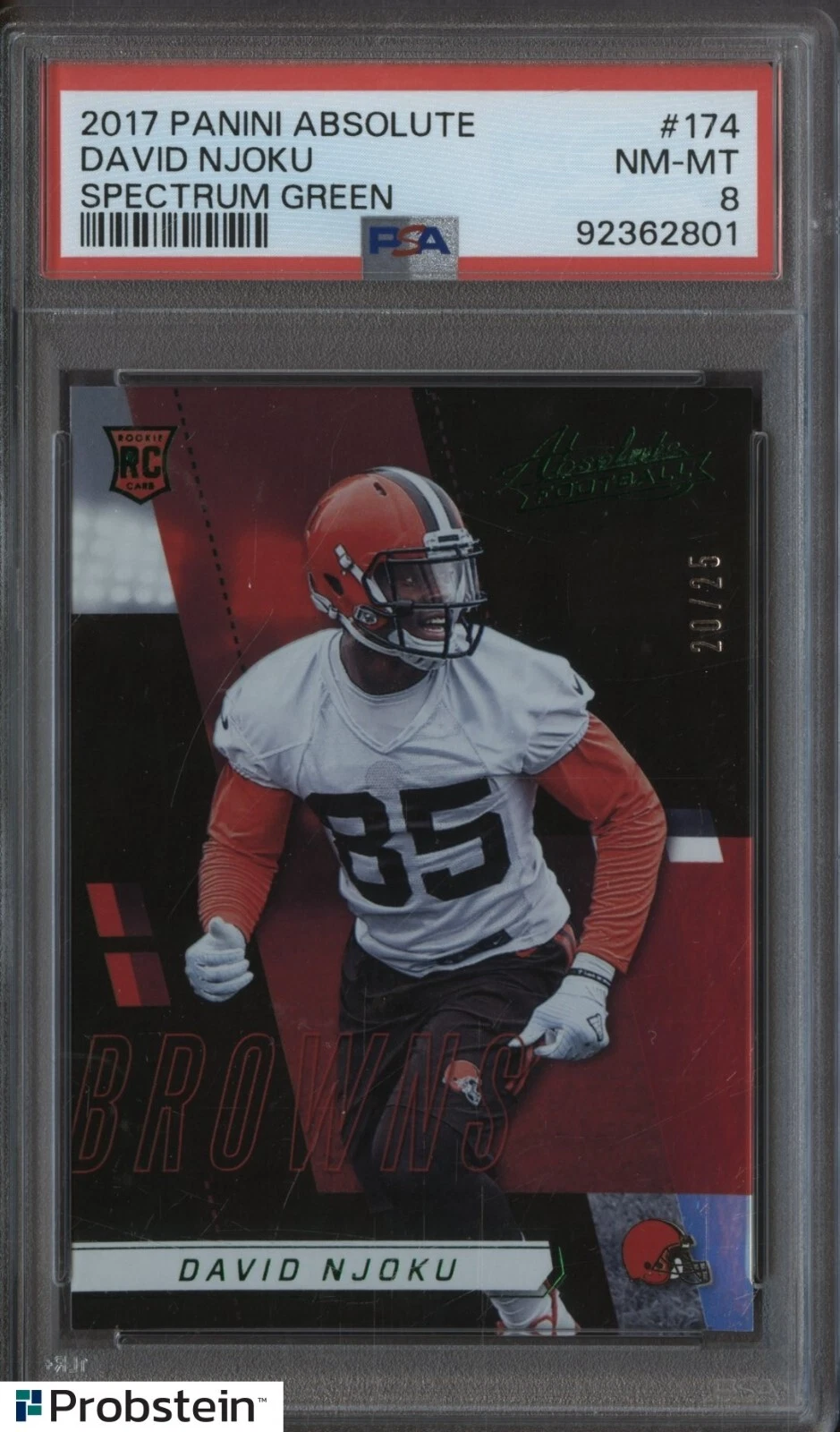 David Njoku Panini Absolute #174 Spectrum Green