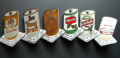 Vintage 80s Lions Club set of 6 Beer Pins Breweries Of New York 1982 Bay Ridge