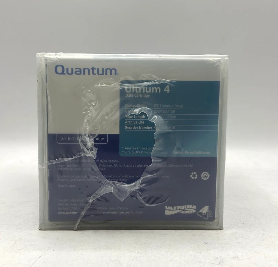 Pack 5 Quantum Ultrium 4 800/1600 GB Data Cartridge 0.5 Inch (MR-L4MQN-01) - Image 4 of 4