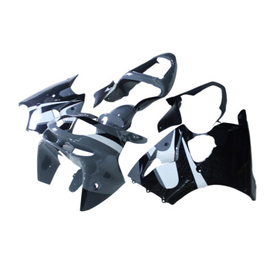 Black White Gray Fairings for Kawasaki ZX6R Ninja 1998 1999 ZX636R