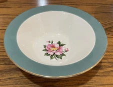 Homer Laughlin Empire Green Floral Century Service Corp 9” Round Vegetable Bowl