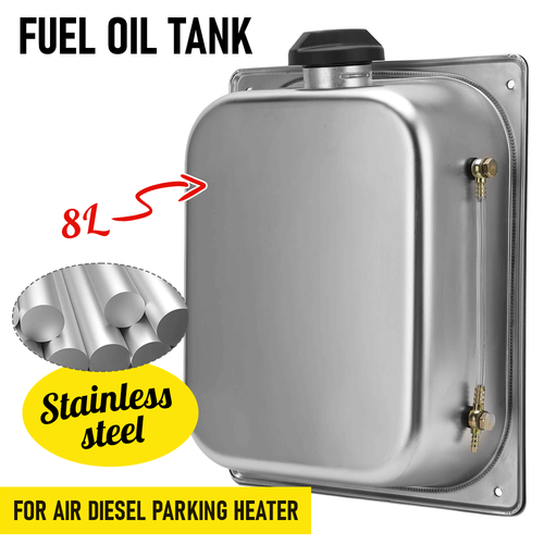 8L Air Diesel Heater Fuel Tank Oil Stainless Steel Fit Car Truck Van