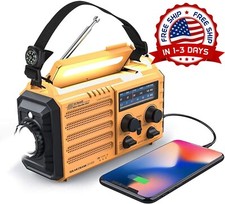 Radio Port til Con Manivela Solar De Emergencia, Radio AM/FM/NOAA Meteorol gica.