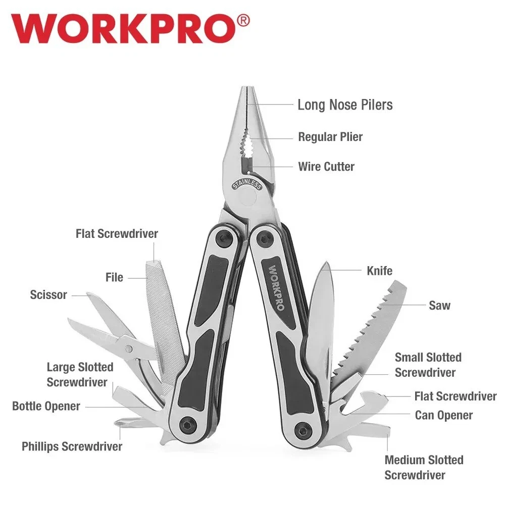 Multi Tool Plier Wire Stripper Folding Portable Pocket Pliers Outdoor Camping