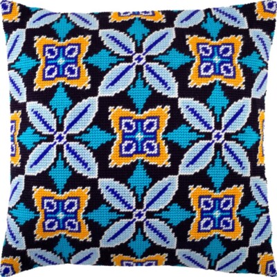Tapestry embroidery Pillow Cover DIY kit ''Morocco'' Needlepoint kit Printed