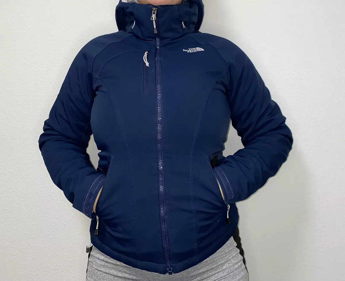 Navy blue north face jacket womens sale