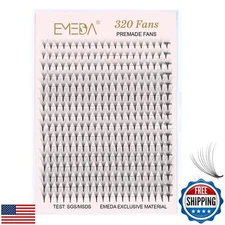 EMEDA 320 Fans Premade Lash Fans Pointy Thin Base XL Boxes Premade Fans Eyela