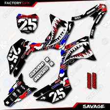 Red White Blue Crf125 Savage Racing Graphics kit fits Honda 19-25 decal CRF 125